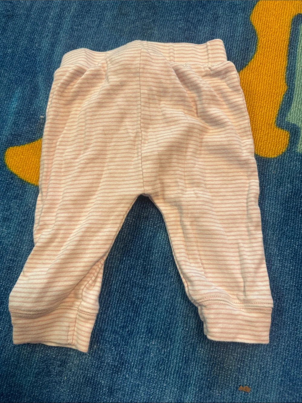 Carter's Light Pink & White Striped Infant Leggings